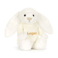Bashful Luxe Bunny Luna with Personalised Cream Jumper