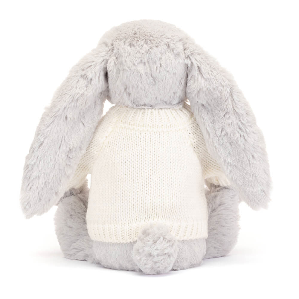 Blossom Silver Bunny with Personalised Cream Jumper