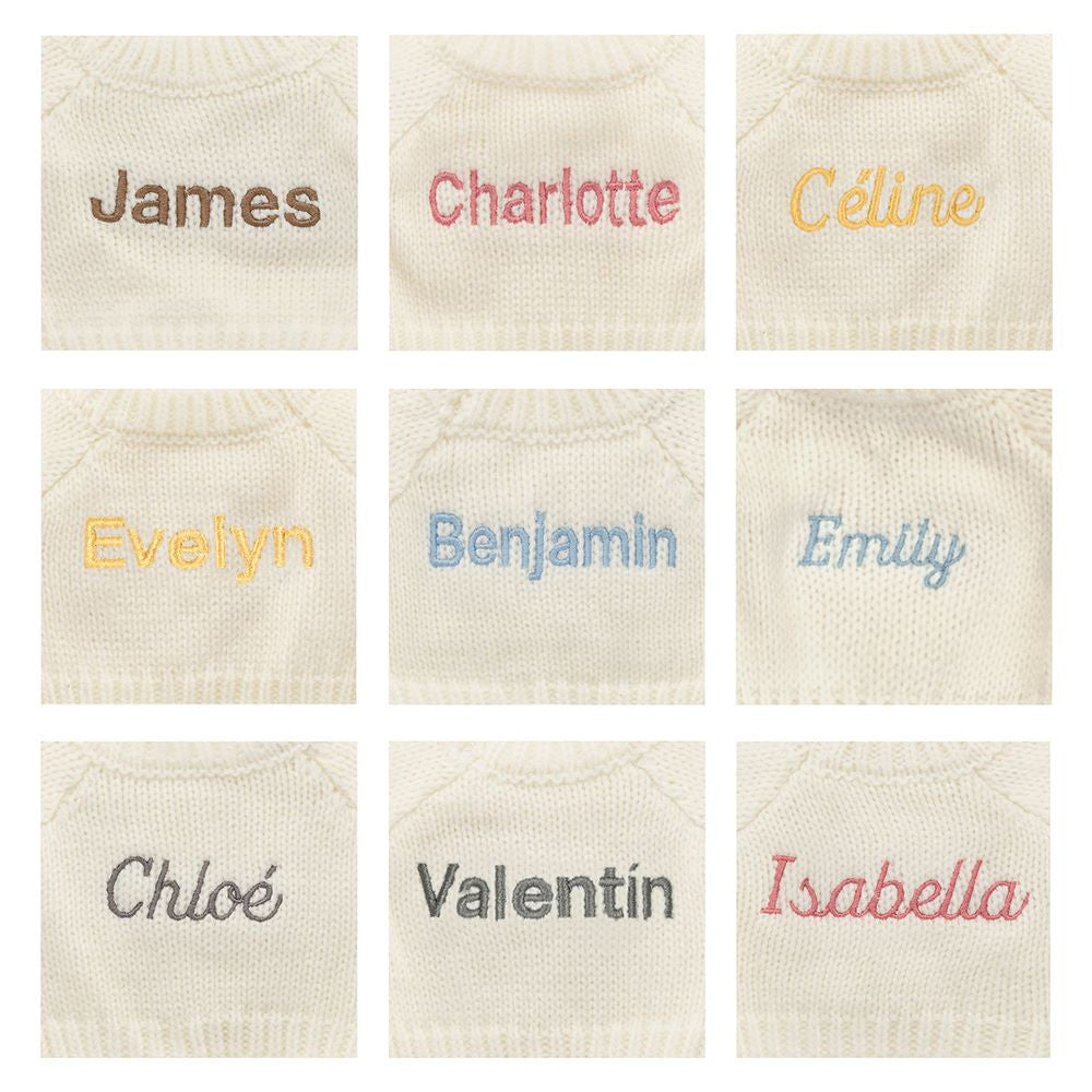 Blossom Beige Bunny 'Petal' with Personalised Cream Jumper