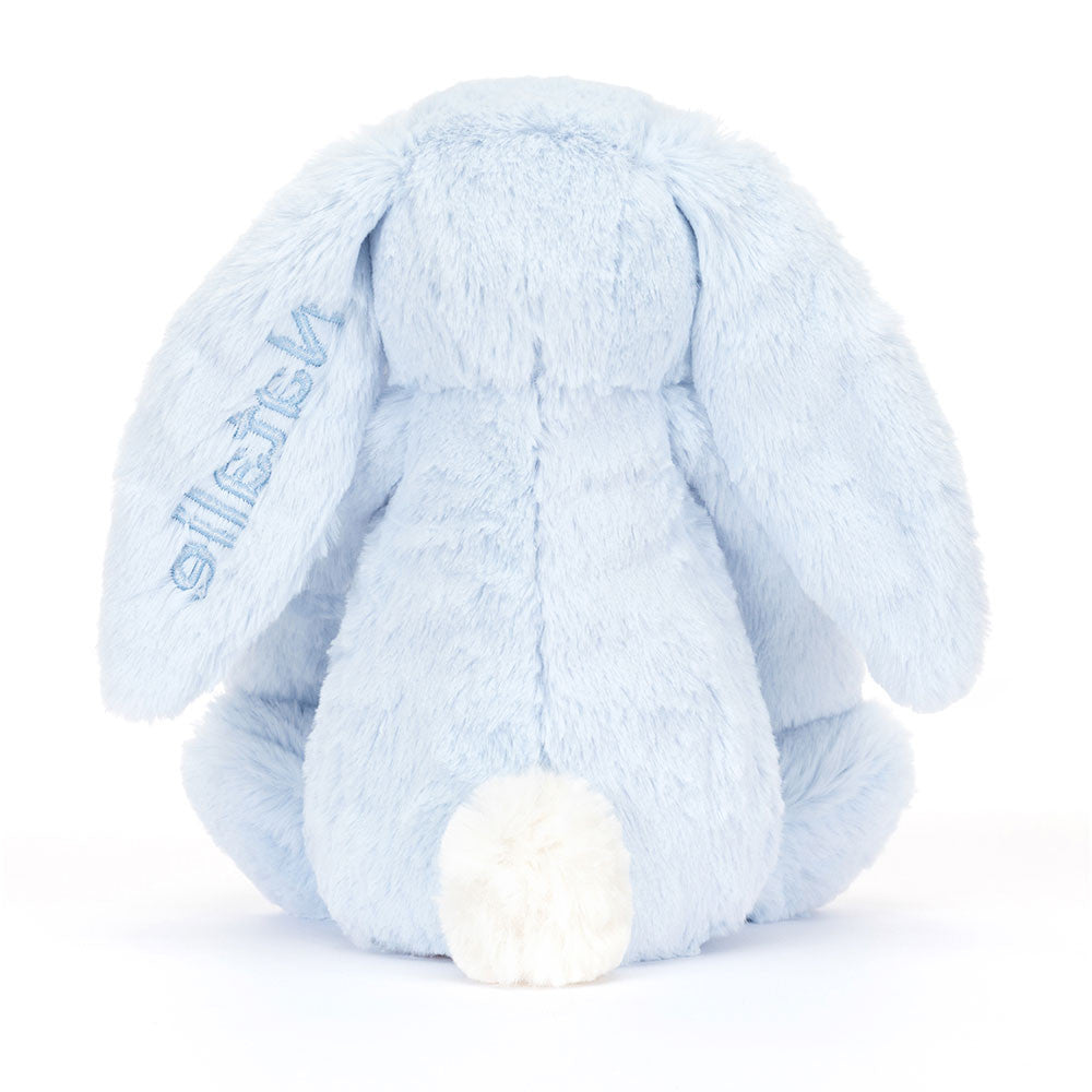 Personalised Bashful Blue Bunny Medium