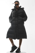 Gold Rush Puffer Trench - Black