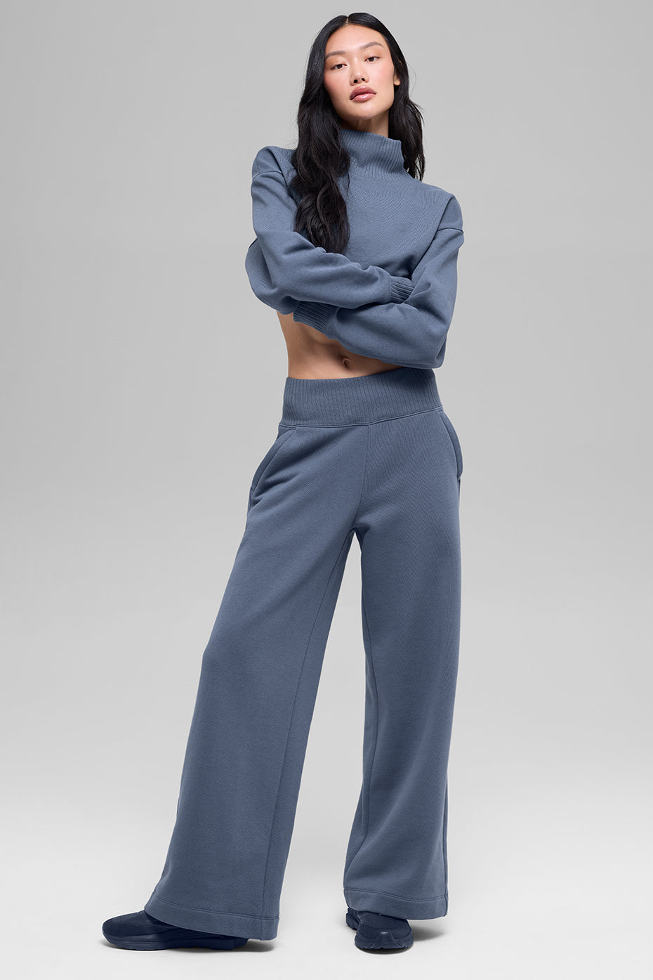 Cropped Serenity Coverup - Bluestone