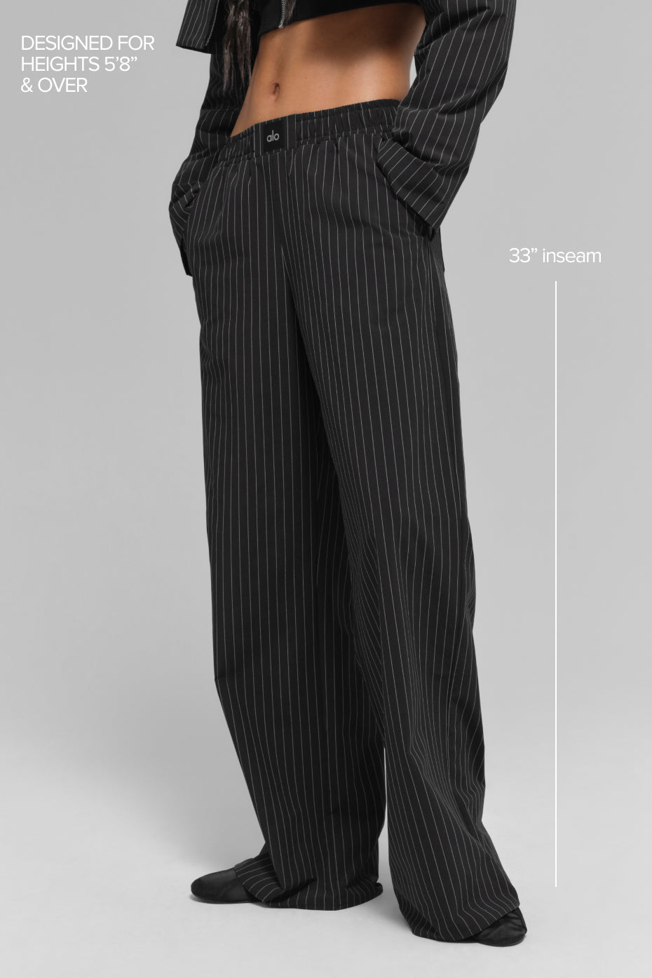 Pinstripe Daylight Boxer Pant (Long) - Black/Titanium