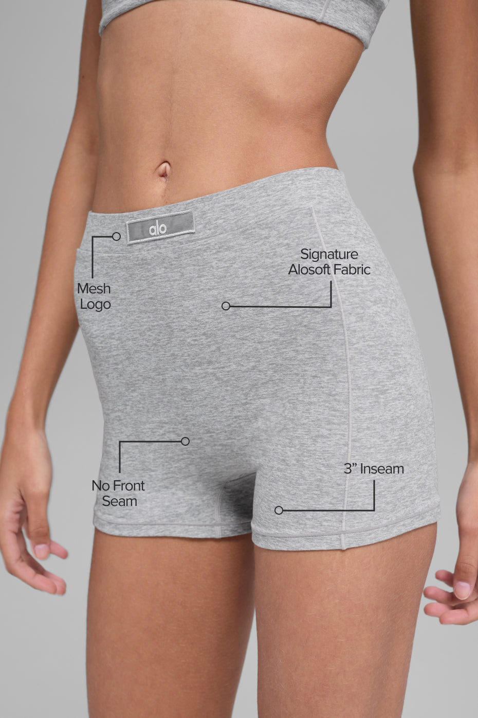 Sincere Micro Short - Athletic Heather Grey