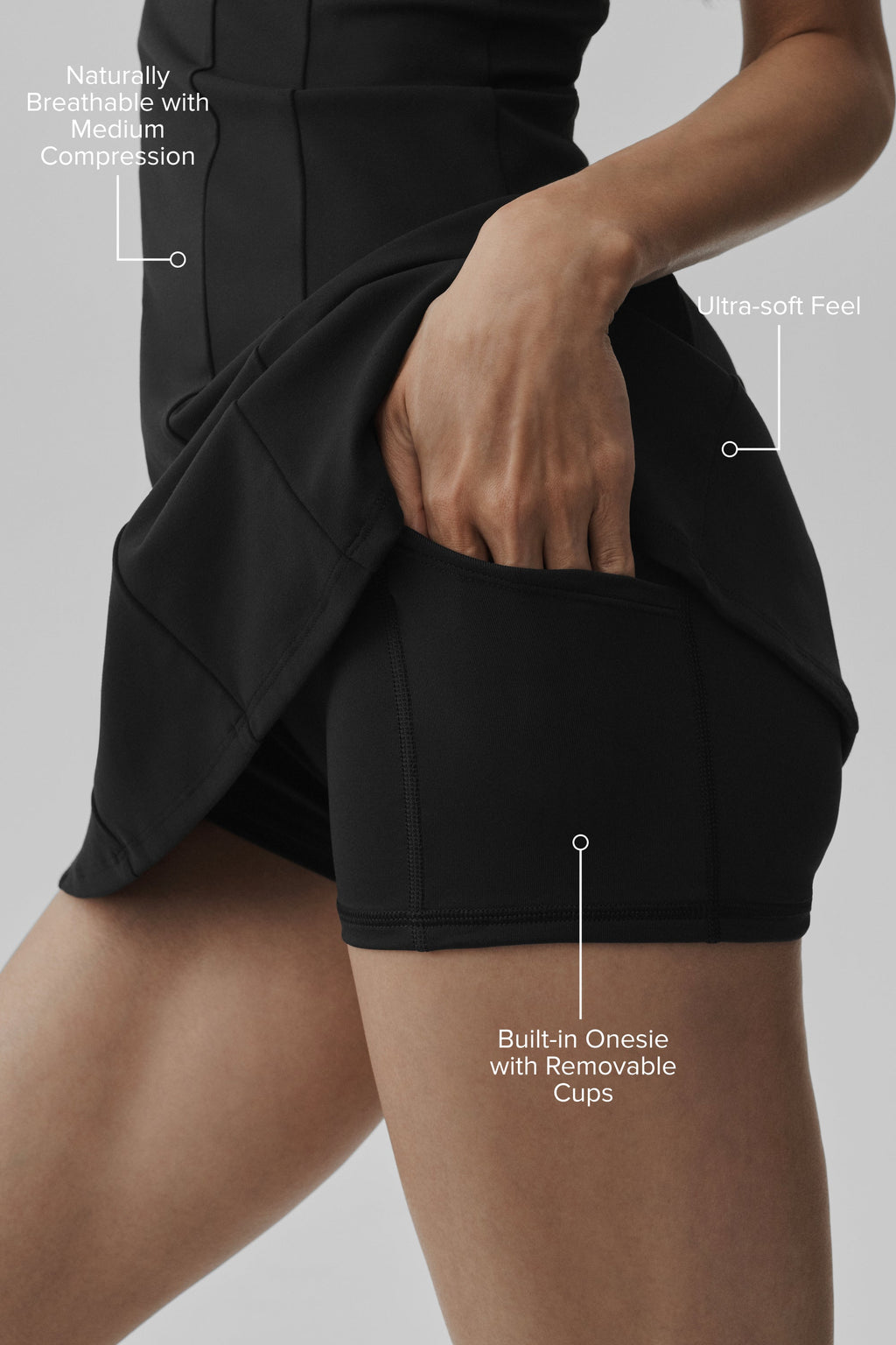 Softsculpt Desire Tennis Dress - Black