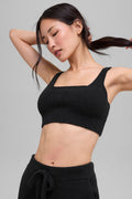 Snuggle Up Sweater Bra - Black